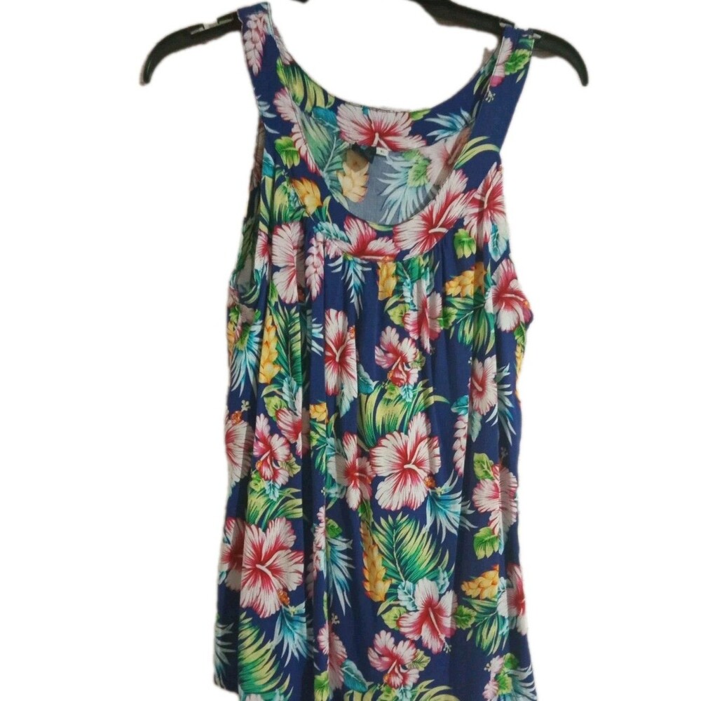 Hibiscus Collection Hawaii  Tank Top Women's X- Large Floral Print Tank top